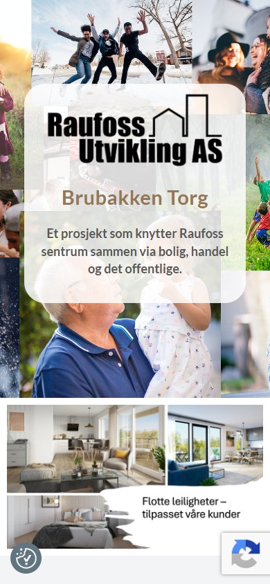Brubakken Torg sin hjemmeside i mobilformat