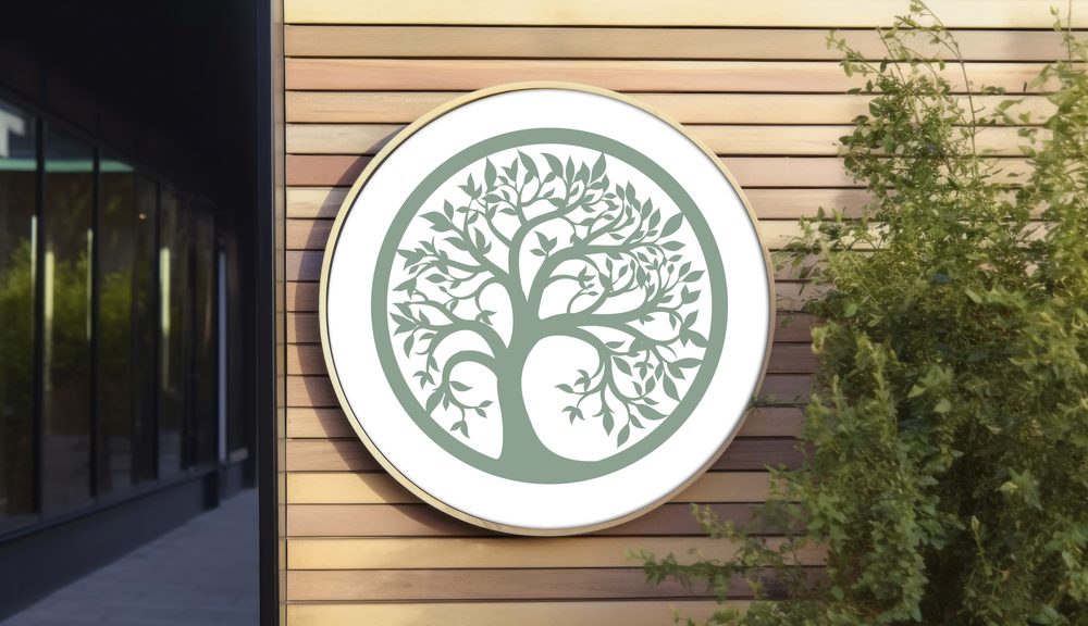 Logoen til Tokerud Samtalepartner som skilt på en vegg