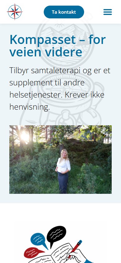 Kompasset sin hjemmeside i mobilformat