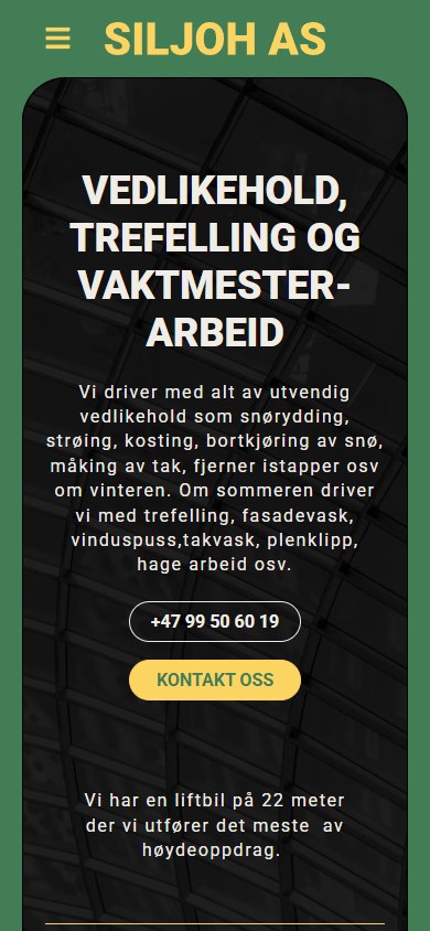 Siljoh sin hjemmeside i mobilformat