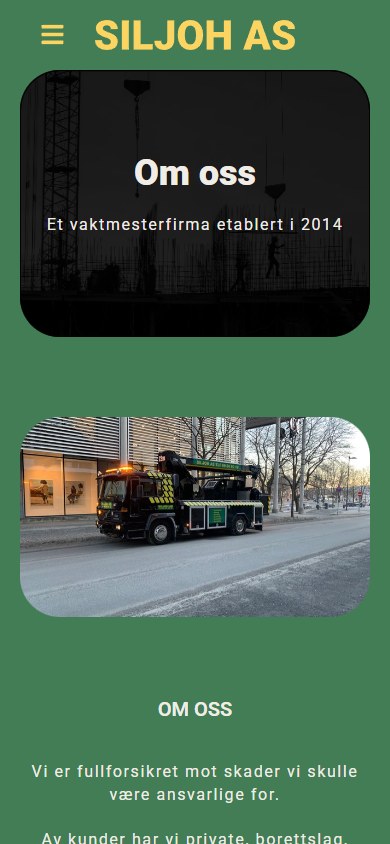 Om oss-siden til Siljoh i mobilformat