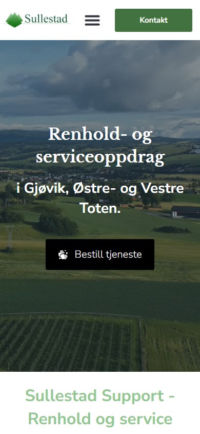 Sullestad sin hjemmeside i mobilformat