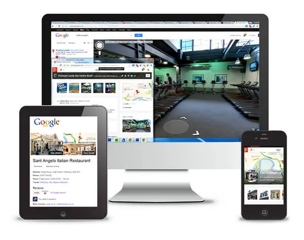 Illustrasjon av bedrift plassert på Google-kart