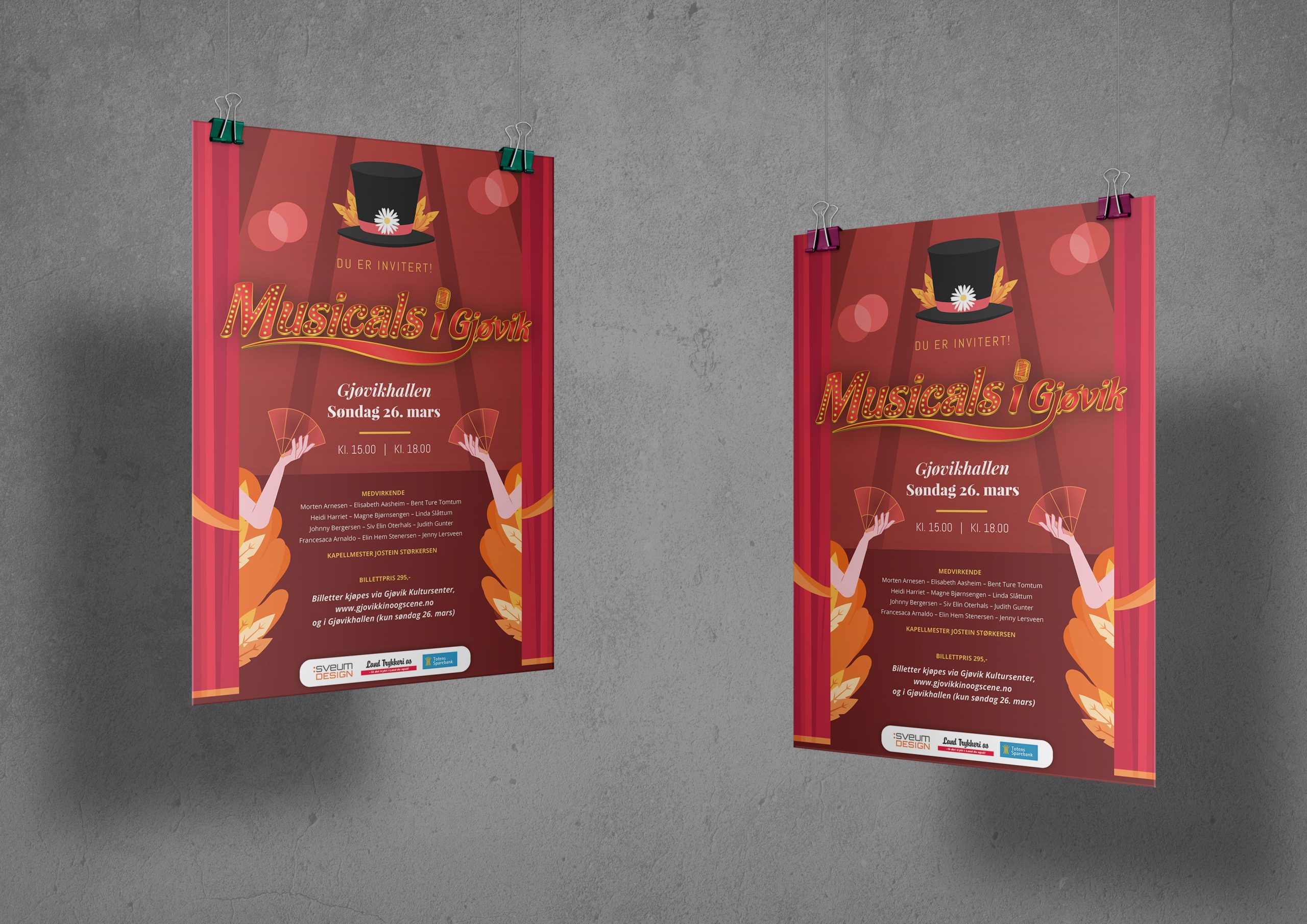 To plakater for Musicals i Gjøvik 2023