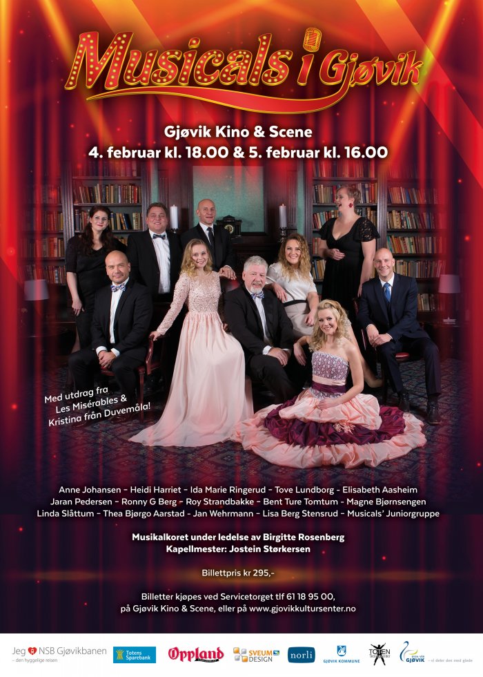 Plakat for Musicals i Gjøvik 2017
