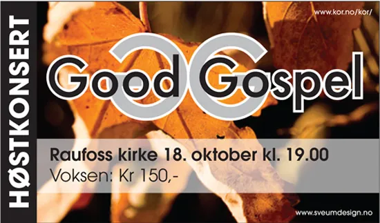 Plakat for Good Gospel høstkonsert