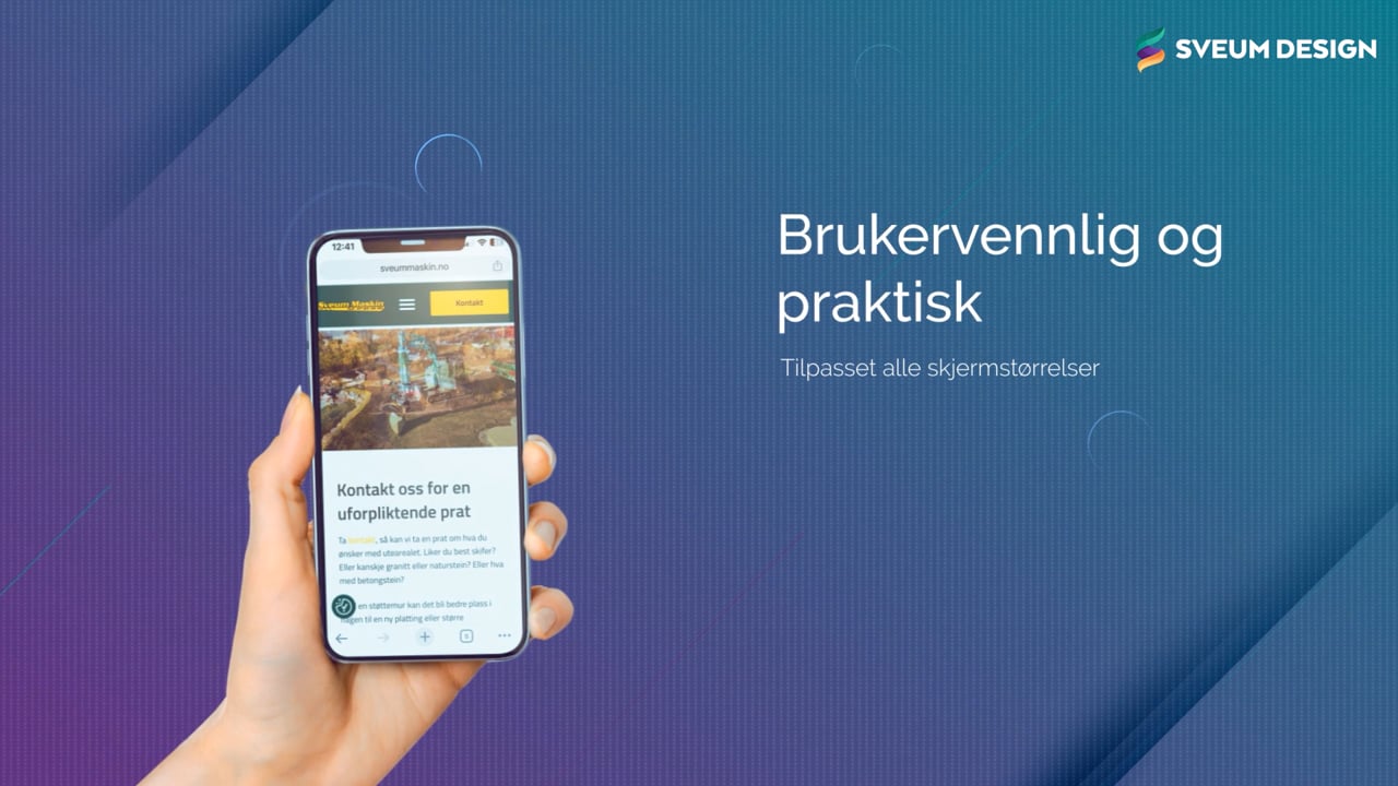 Sveum Maskin hjemmeside