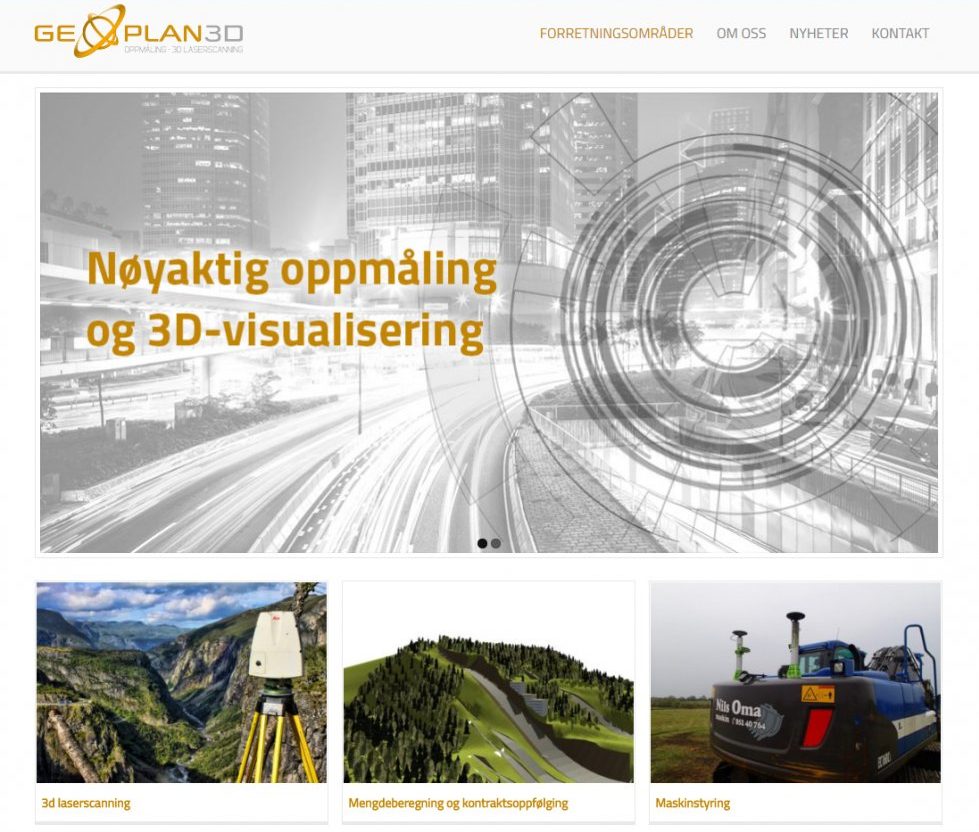 Ny hjemmeside for Geoplan 3D