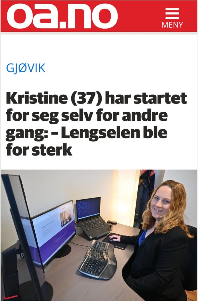 Kristine har startet for seg selv