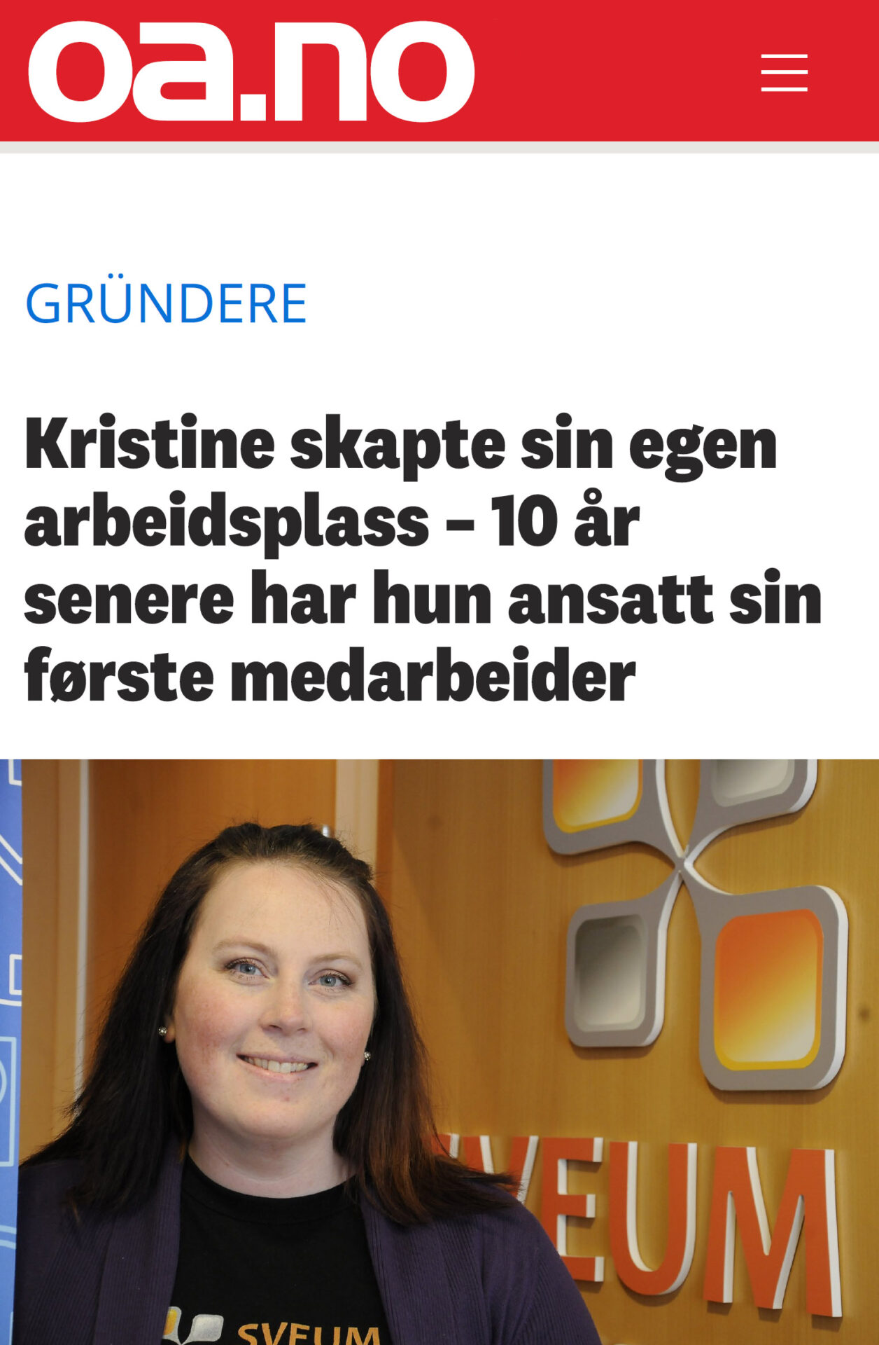 skapte egen arbeidsplass